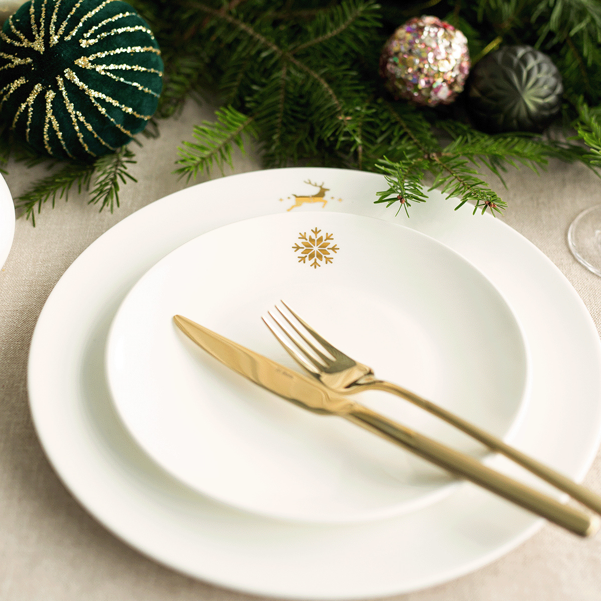 Assiette à dessert 20,5 cm - Premium Platinum Line Merry Christmas