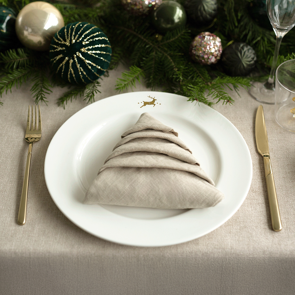 Assiette plate 28 cm Premium Platinum Line Merry Christmas