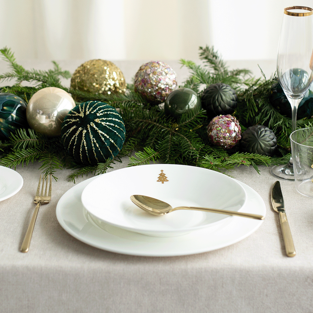 Assiette creuse 22 cm - Premium Platinum Line Merry Christmas