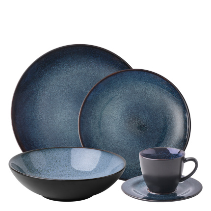 Service en porcelaine 20 pièces - Gaya Atelier Night Sky Lunasol