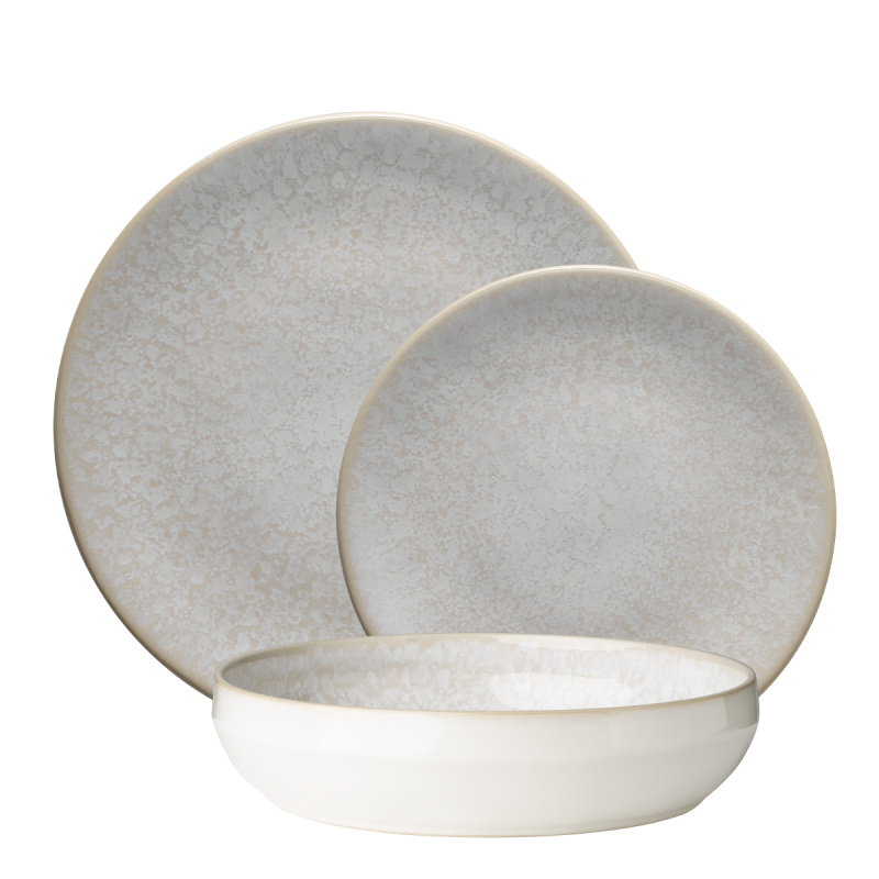 Set d'assiettes en céramique 18 pièces - Gaya Elements Lumina North