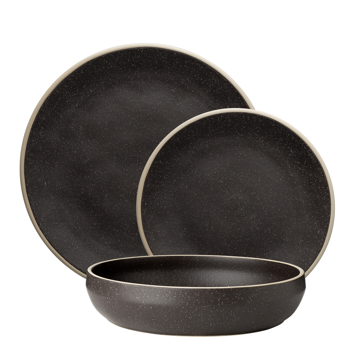 Set d'assiettes en céramique 18 pièces - Gaya Elements Terra North