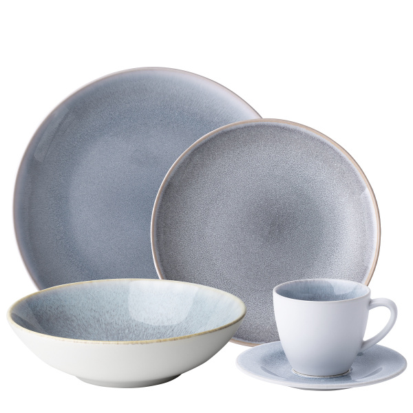 Service en porcelaine 20 pièces – Gaya Atelier Glacial Ice Lunasol