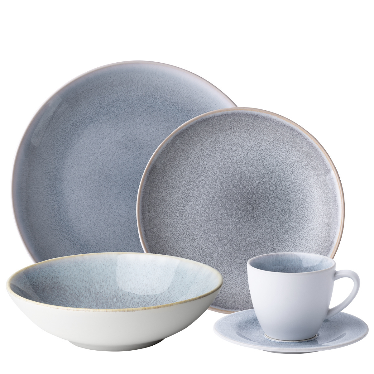 Service en porcelaine 20 pièces – Gaya Atelier Glacial Ice Lunasol