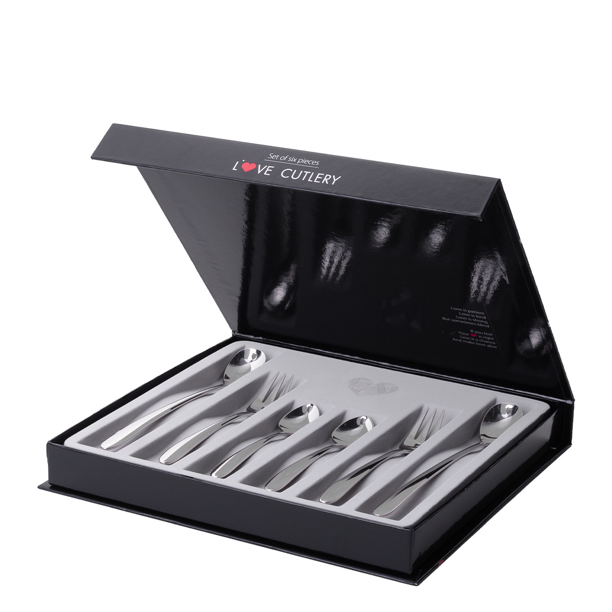 Coffret cadeau avec cœur 6 pièces - Love Cutlery