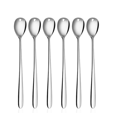 Cuillères à latte avec cœur set 6 pièces - S-Line