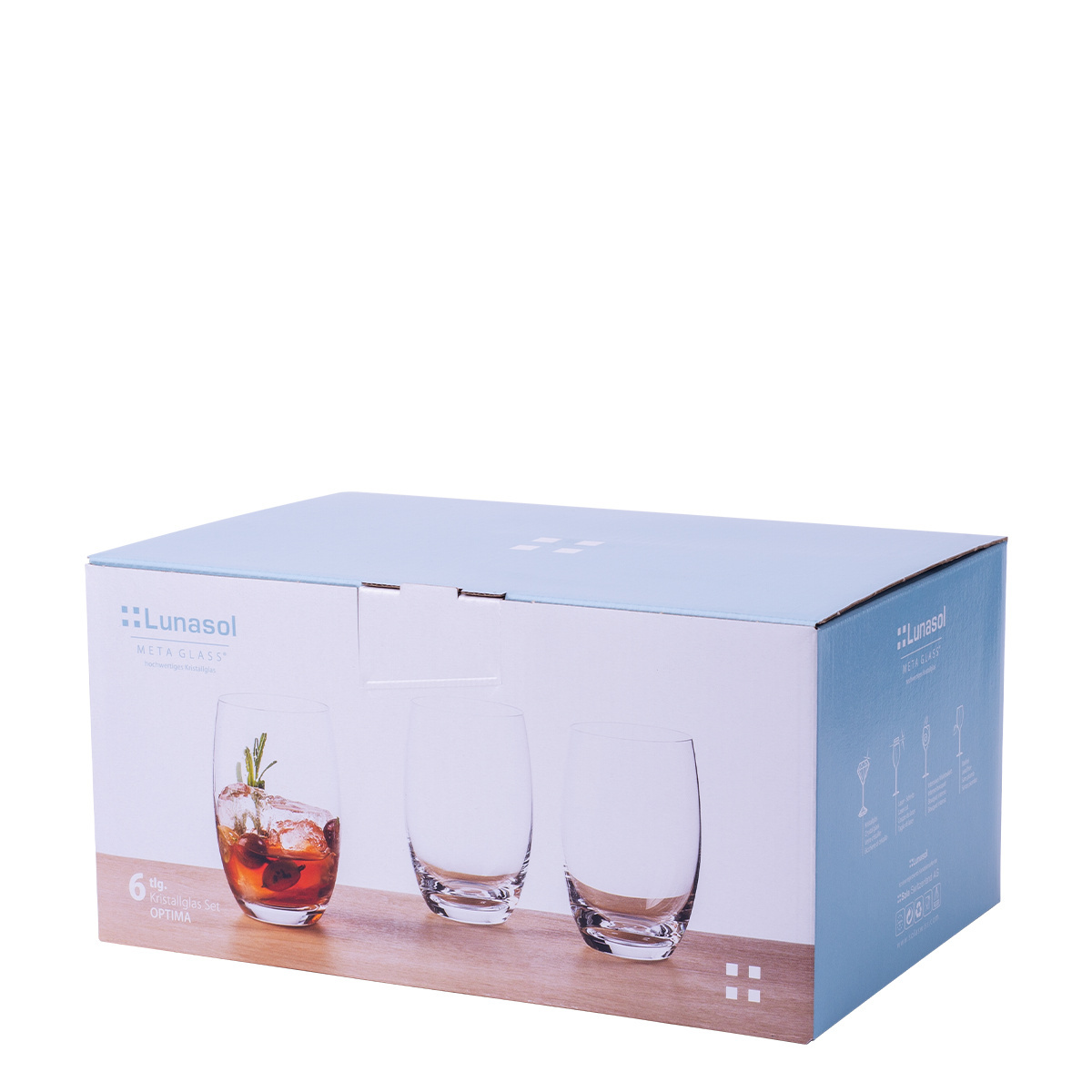 Verres Tumbler 460 ml 6 pcs - Optima Glas Lunasol