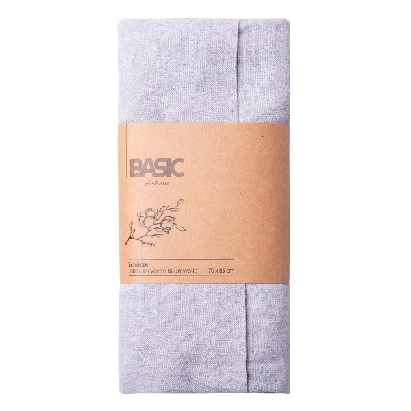 Tablier en coton gris clair 70 x 85 cm – Basic Ambiente