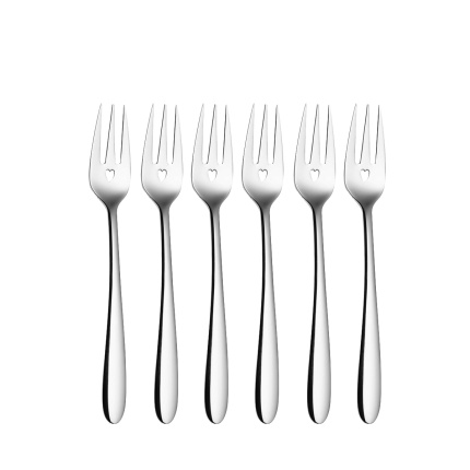 Fourchettes à gâteau avec cœur 6 pièces | Love Cutlery