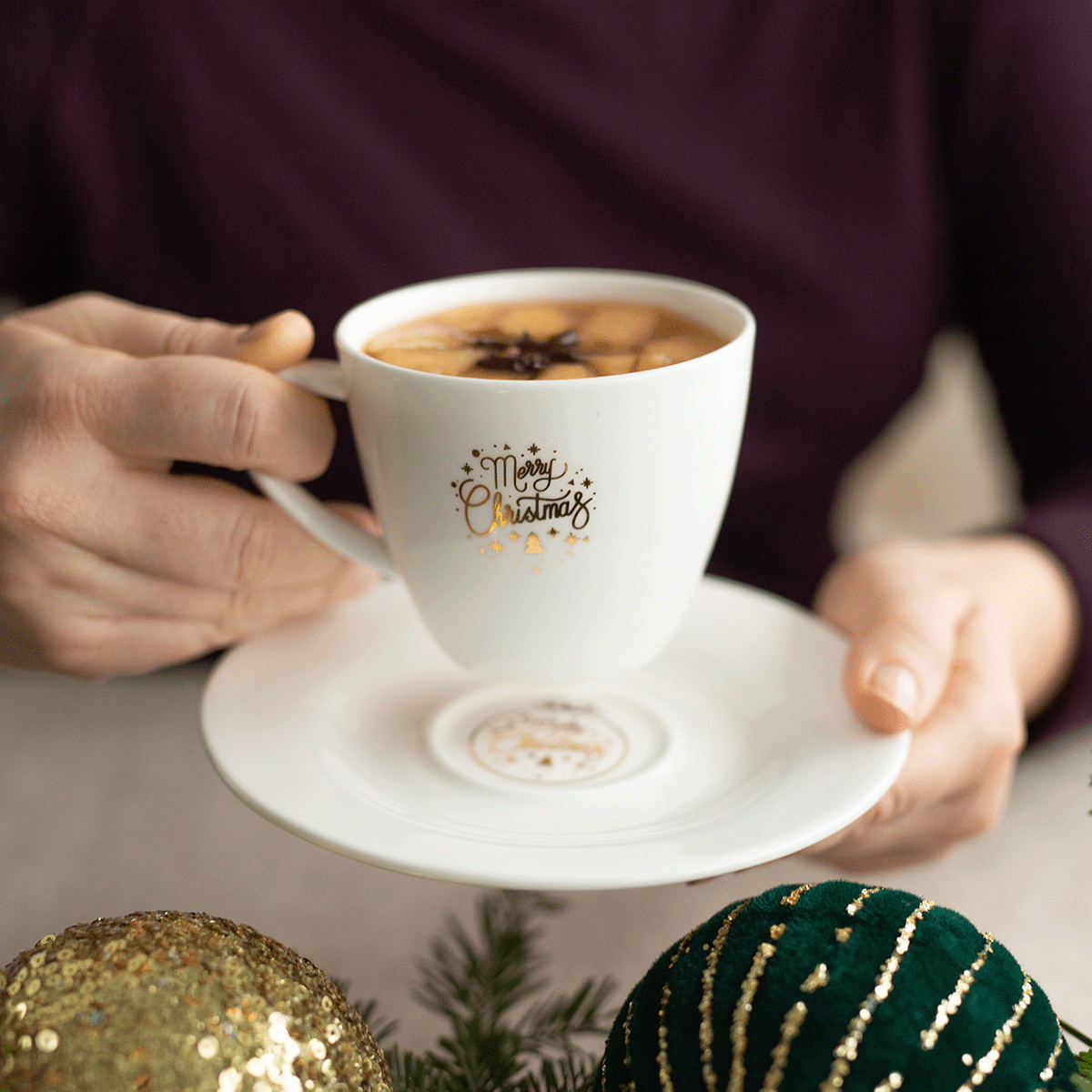 Soucoupe 15,5 cm - Premium Platinum Line Merry Christmas