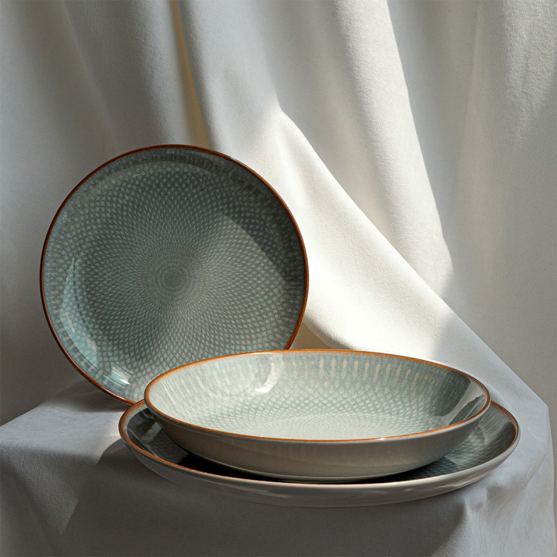 Assiette plate Coupe 27 cm lot de 4 - Elements Day Mandala