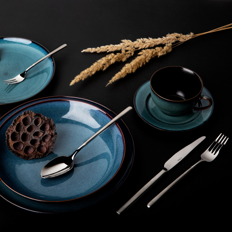Set d'assiettes en céramique 12 pièces – Elements Night