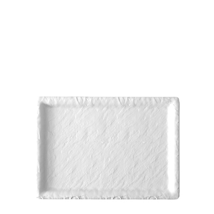 Plateau blanc grand 24,4×17,5 cm | Elements Flow