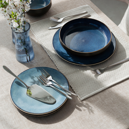 Set d'assiettes en céramique 18 pièces – Gaya Elements Night Terra