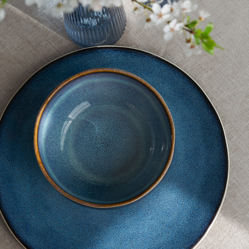 Assiette plate Coupe 28 cm - Gaya Elements Night Terra