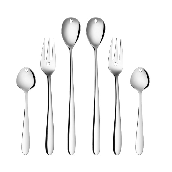 Ménagère 6 pièces avec cœur - S-Line