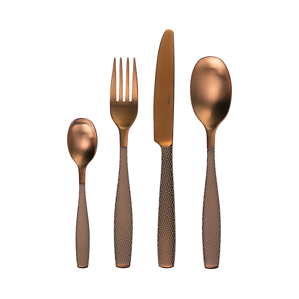 Set de couverts 24 pcs – Gaya PVD cuivre mat