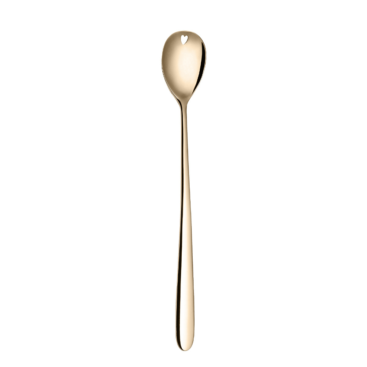 Cuillère à latte macchiato avec cœur – Alpha PVD Champagne