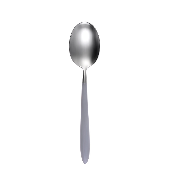 Cuillère à dessert – GAYA Exeter manche gris clair mat
