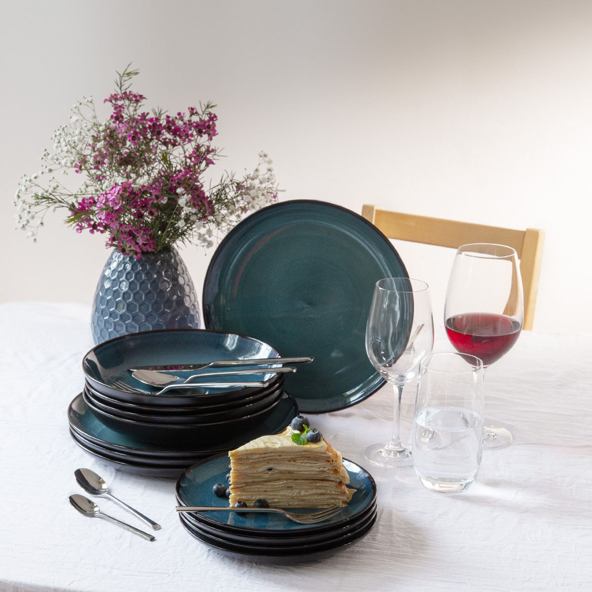 Set de finition Blue vibes, 66 pièces