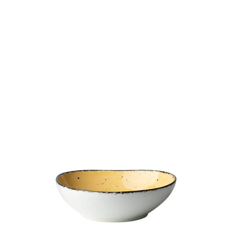 Bowl Organic 17 cm jaune soleil – Gaya Atelier speckled