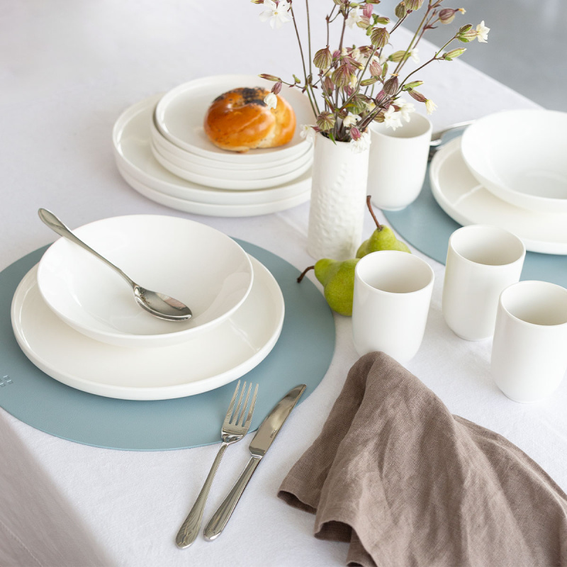 Set en porcelaine 16 pcs — Gaya Atelier blanc