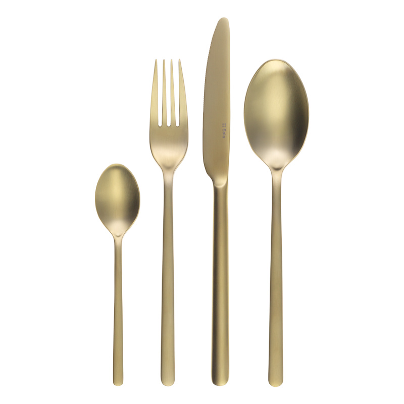 Set de couverts 16 pcs – Samara PVD Champagne noir matt
