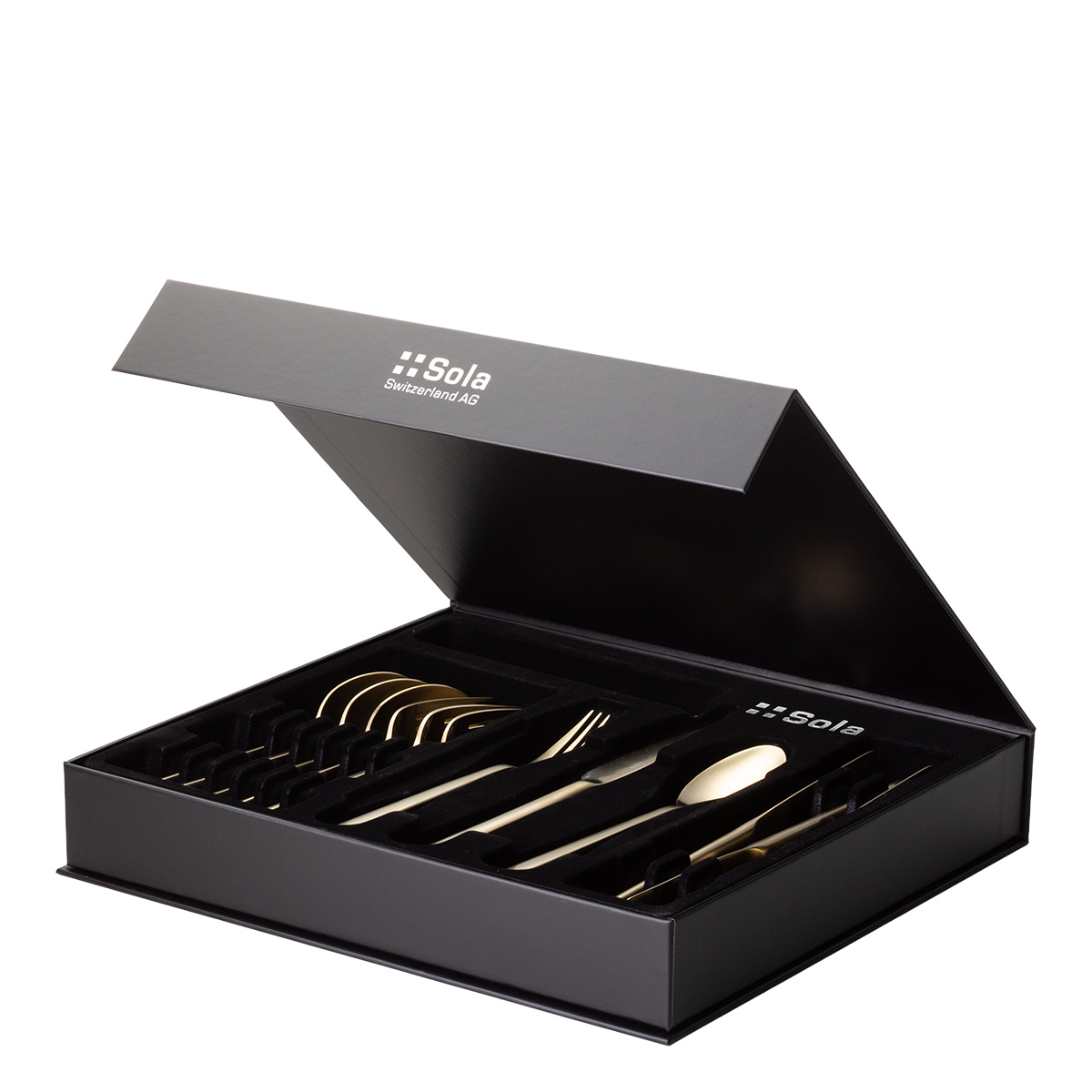 Set de couverts 16 pcs – Samara PVD Champagne noir matt