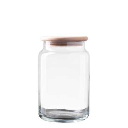 Récipient en verre avec couvercle 0,93 l | Basic Kitchen