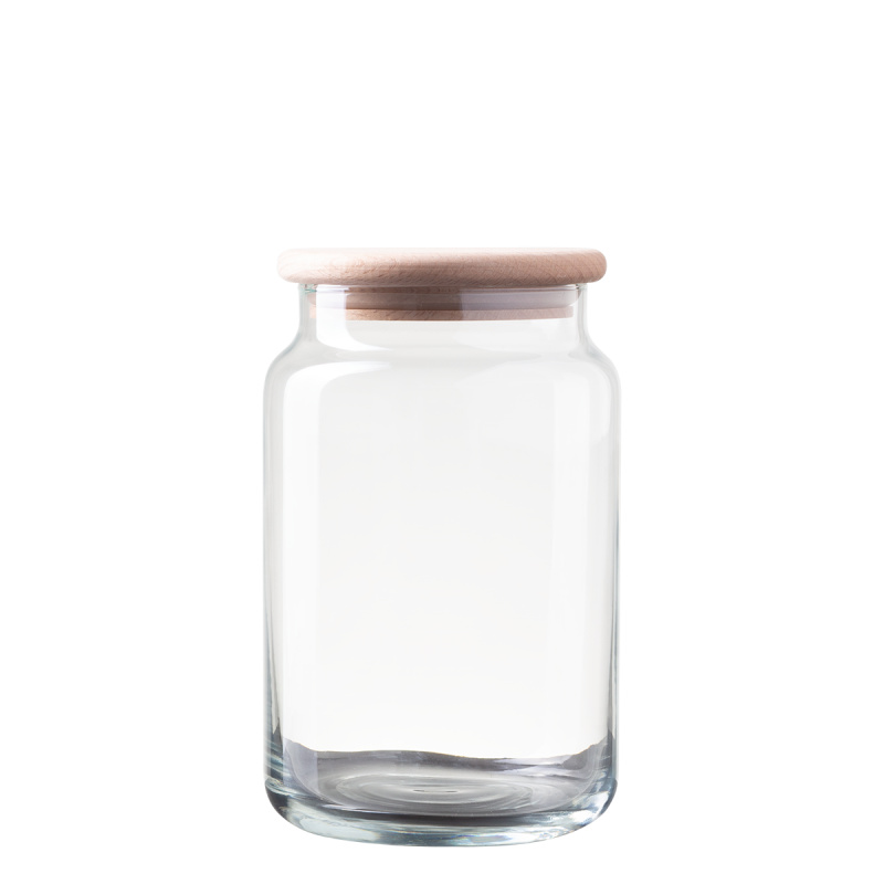 Récipient en verre avec couvercle 0,93 l | Basic Kitchen