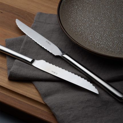 Couteaux à steak en coffret magnétique argenté 6 pièces - Como