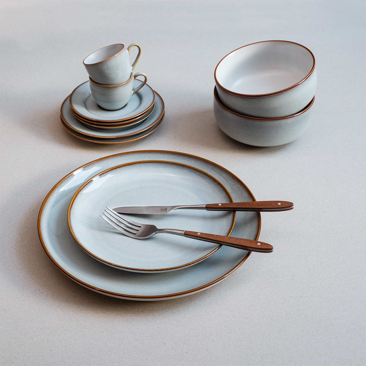 Set d'assiettes en céramique 12 pièces – Elements Day