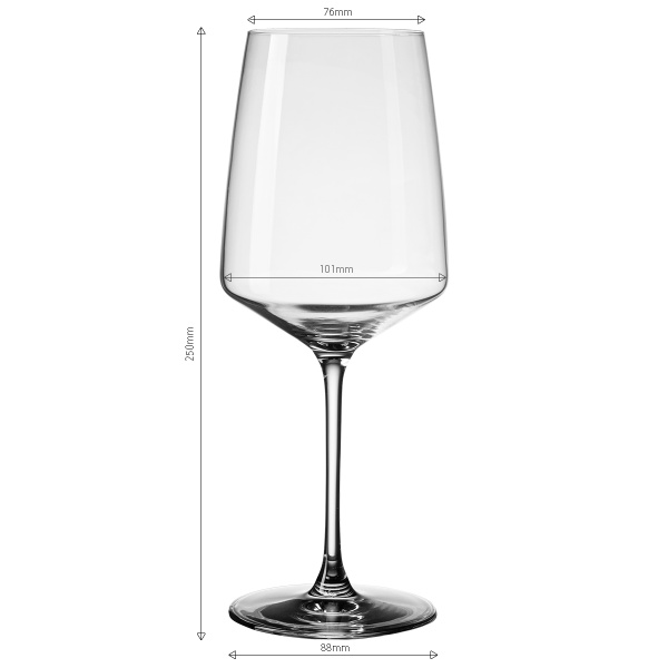 Verres à vin 810 ml lot de 4 - 21st Glas Lunasol META Glass