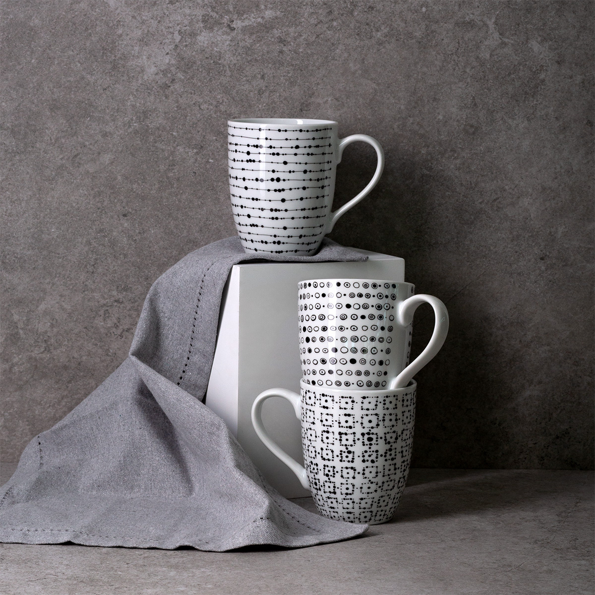 Set de tasses 3 pièces - Basic Dots