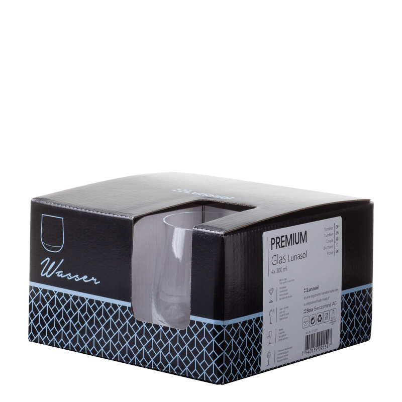 Verres Tumbler 300 ml set de 4 - Premium Glas Optima