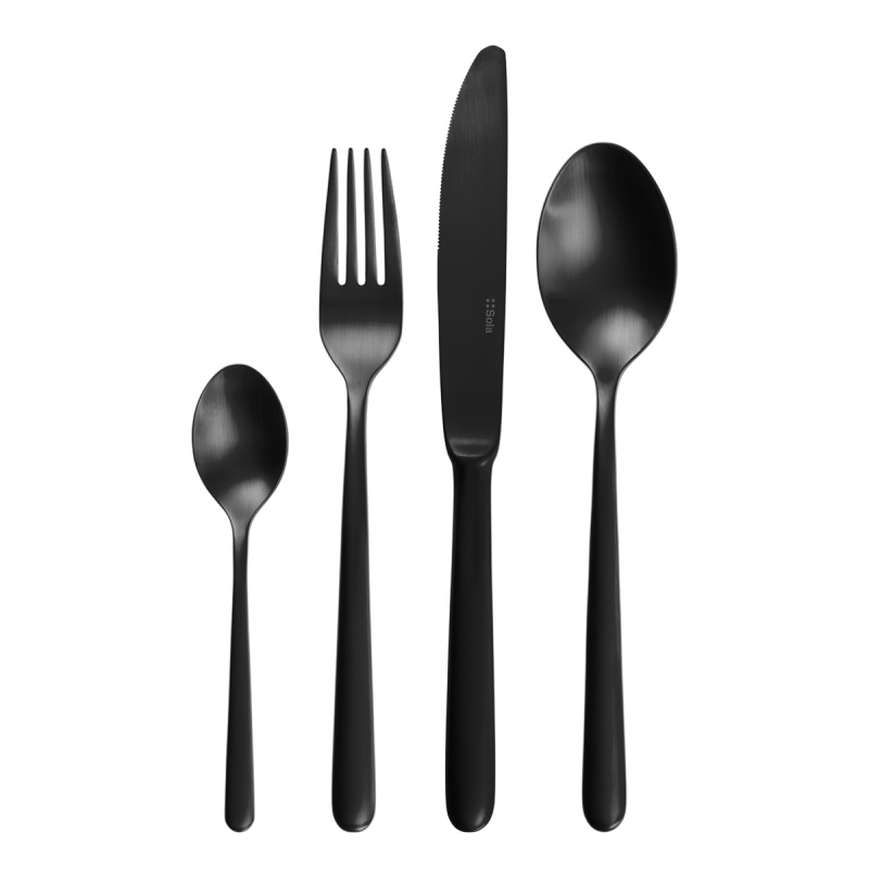 Set de couverts 24 pcs – Faro PVD Noir mat