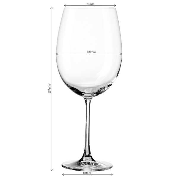 Verres à vin rouge 850 ml lot de 4 - Benu Glas Lunasol META Glas