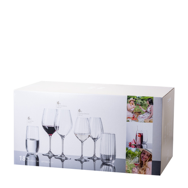 Set de verres de démarrage pour la maison 18 pièces – Optima Line Glas Lunasol