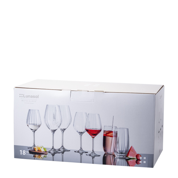 Set de verres de démarrage pour la maison 18 pièces – Optima Line Glas Lunasol