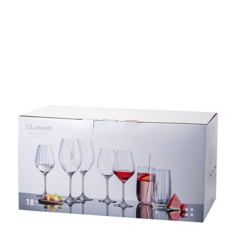 Set de verres de démarrage pour la maison 18 pièces – Optima Line Glas Lunasol