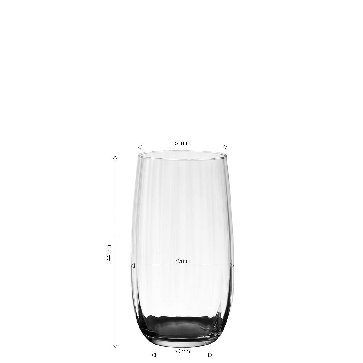 Verres Tumbler 490 ml set de 6 - Optime Line Glas Lunasol