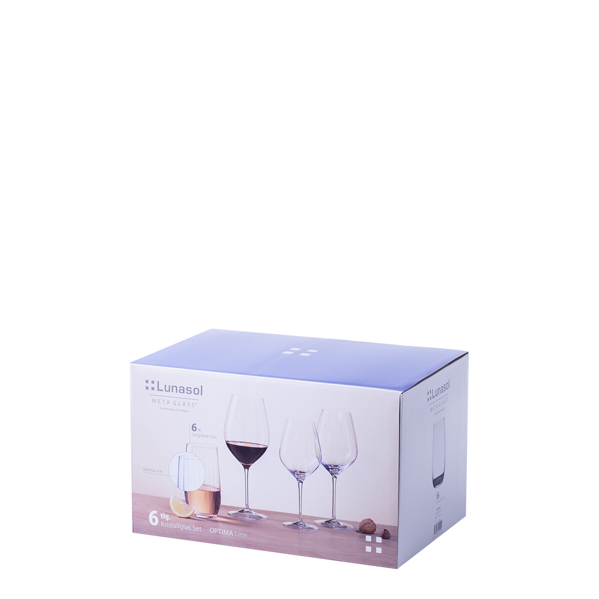 Verres Tumbler 490 ml set de 6 - Optime Line Glas Lunasol