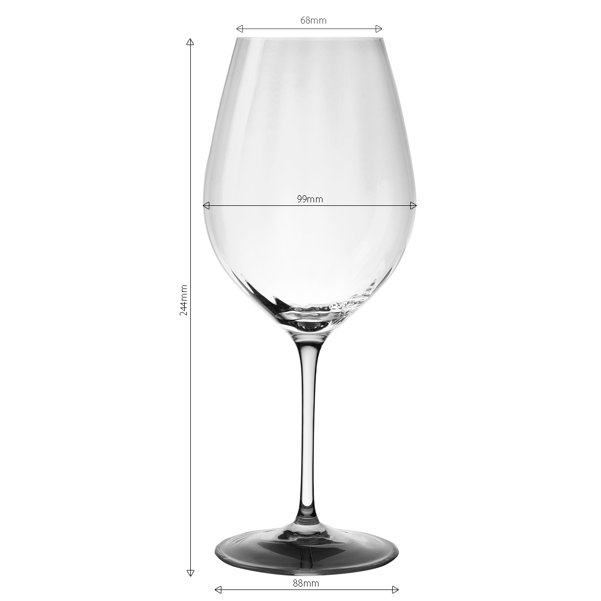 Verres à vin rouge 660 ml lot de 6 - Optima Line Glas Lunasol