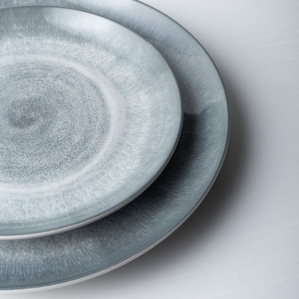 Set d'assiettes en céramique 12 pièces - Elements Vulcano