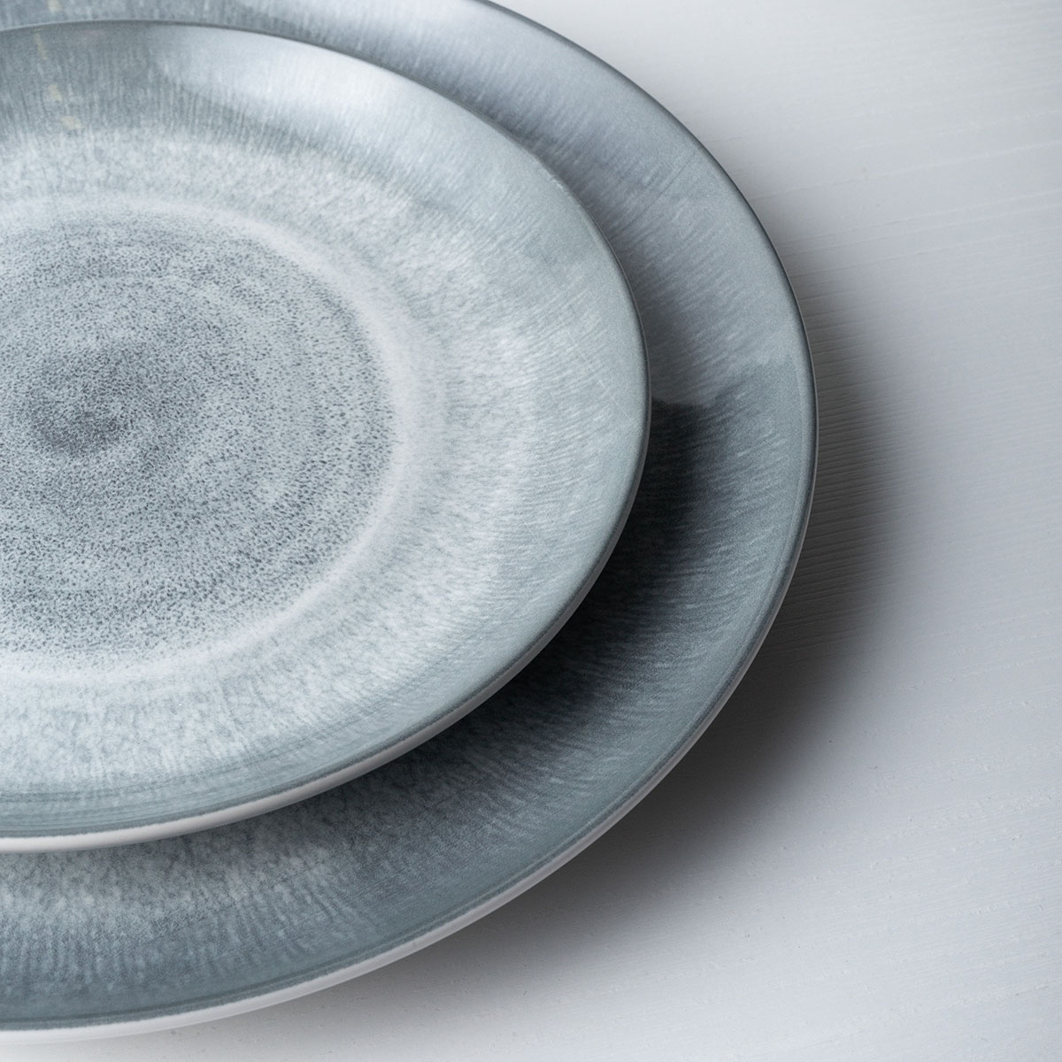 Set d'assiettes en céramique 12 pièces - Elements Vulcano