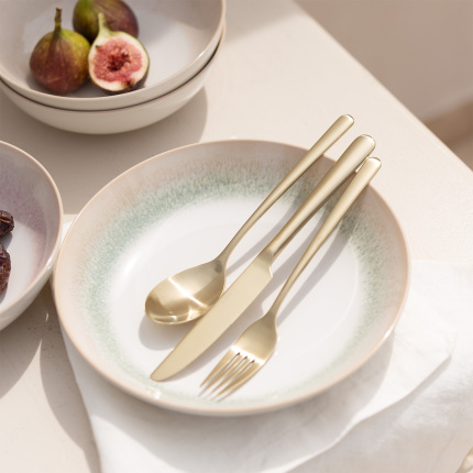 Set d'assiettes creuses 4 pcs | Vulcano Sand la mar
