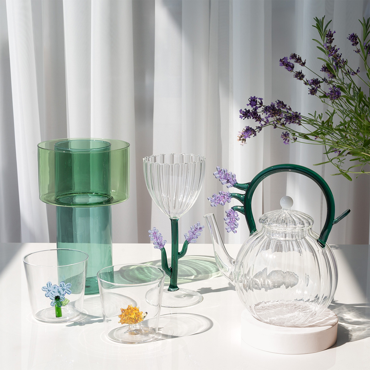 Verre à pied avec lavande | Ichendorf