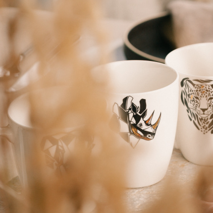 Tasse 360 ml Rhinocéros | Flow Solatelier Africa