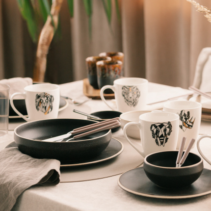Set d'assiettes en céramique 18 pièces - Gaya Elements Terra North