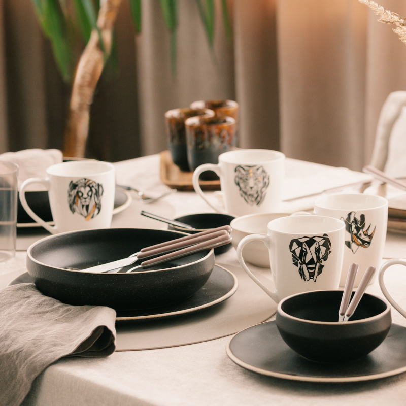 Set d'assiettes en céramique 18 pièces - Gaya Elements Terra North